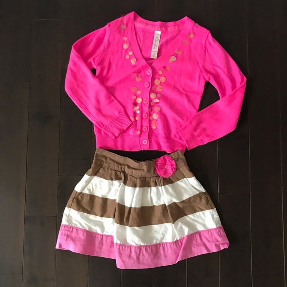 Cherokee skirt/cardigan cute outfit sz 4/5 - Picture 3 of 5